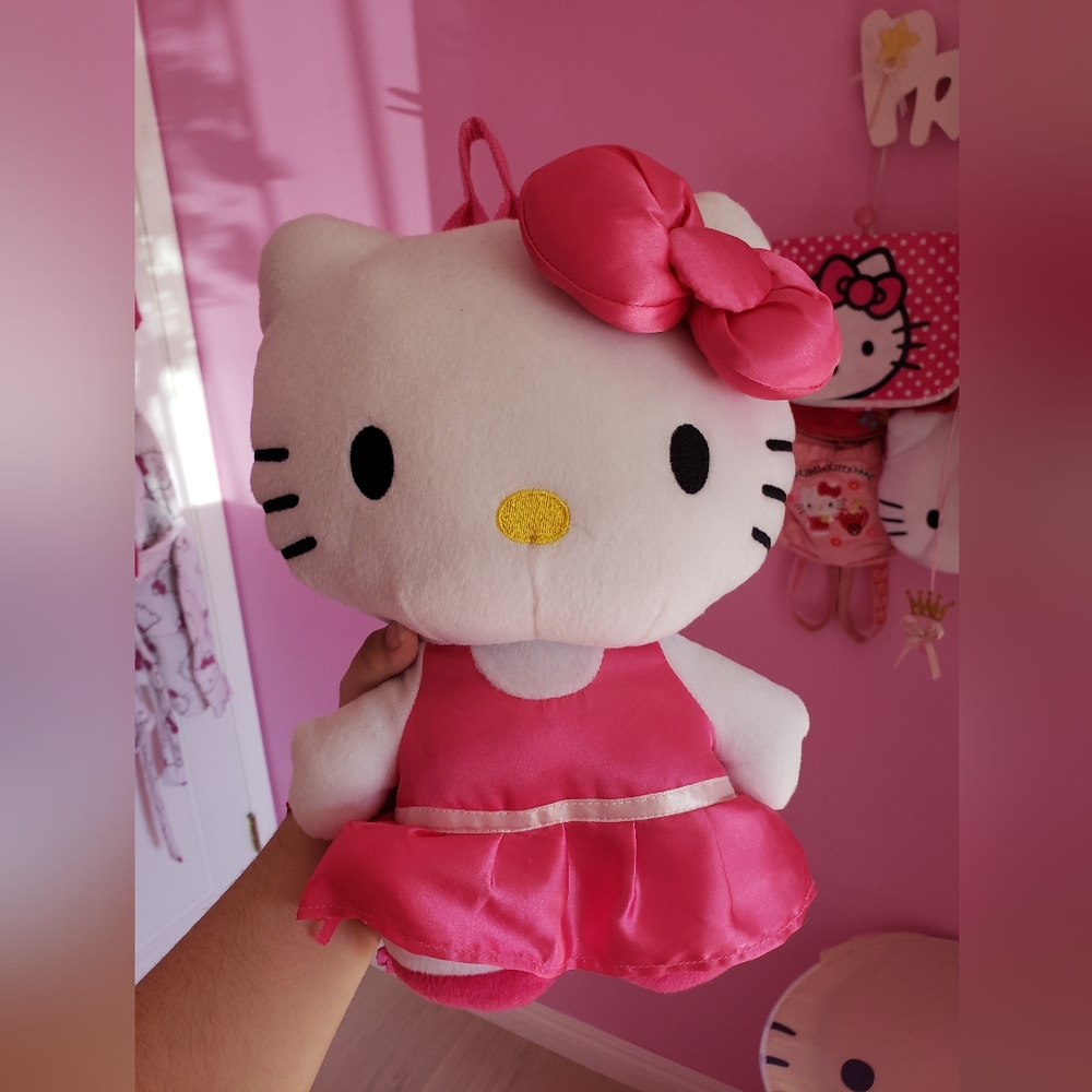 Hello Kitty Plush Toy with Pink Dress